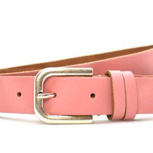 Timbelt dames leren riem 3 cm | Volnerfleer 30203 - Oud roze nikkelvrij voorkant
