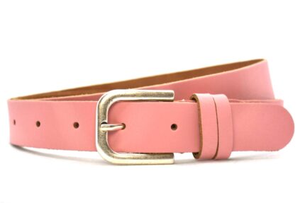 Timbelt dames leren riem 3 cm | Volnerfleer 30203 - Oud roze nikkelvrij voorkant