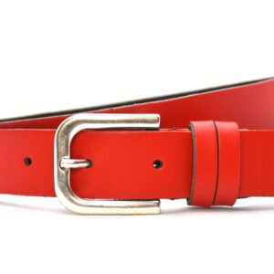 Timbelt dames leren riem 3 cm | Volnerfleer 30203 - Rood nikkelvrij voorkant