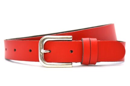 Timbelt dames leren riem 3 cm | Volnerfleer 30203 - Rood nikkelvrij voorkant