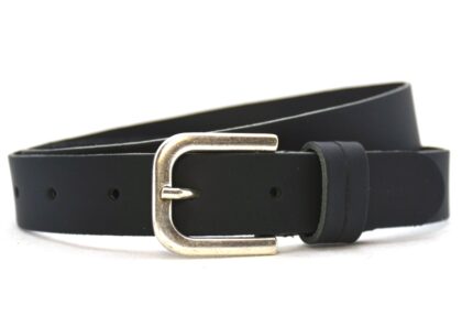 Timbelt dames leren riem 3 cm | Volnerfleer 30203 - Zwart nikkelvrij voorkant