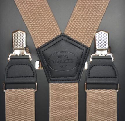 Timbelt bretels met clips | Verstelbaar 120 cm beige detail