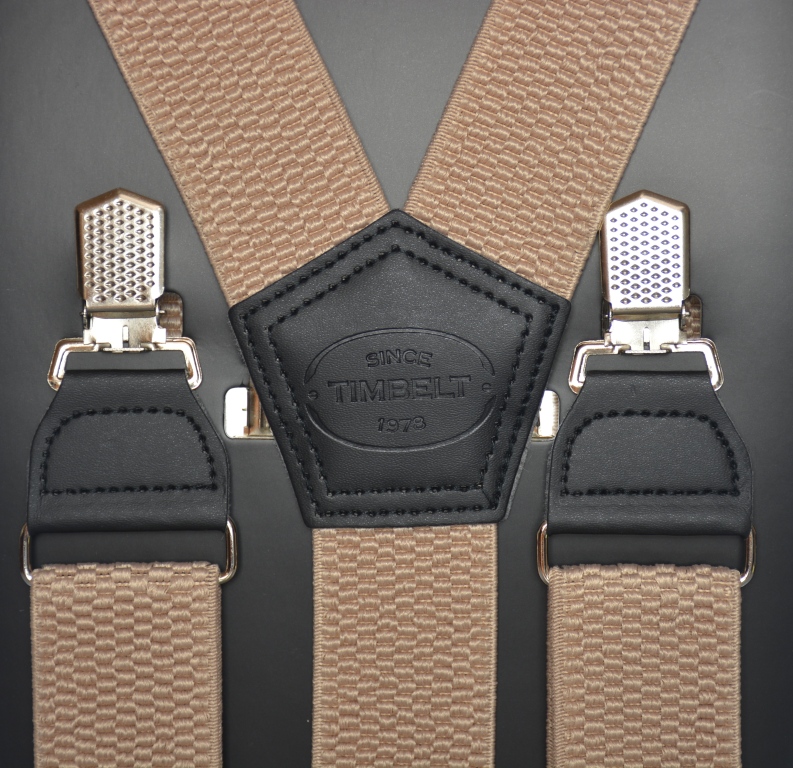 Timbelt bretels met clips | Verstelbaar 120 cm beige detail