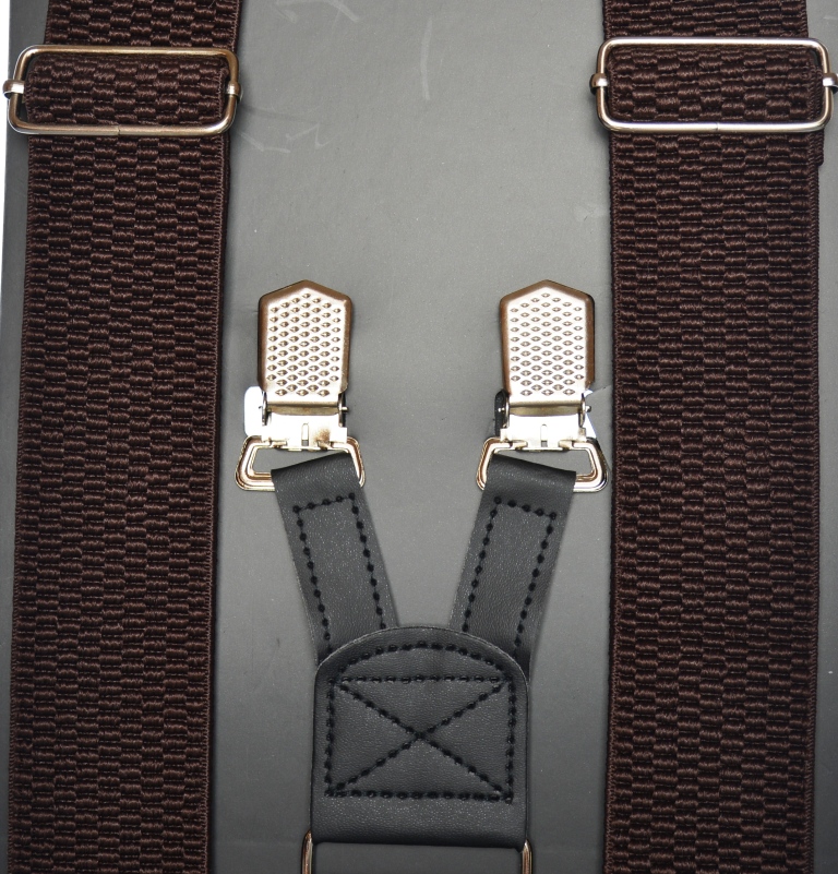 Timbelt bretels met clips | Verstelbaar 120 cm bruin clips