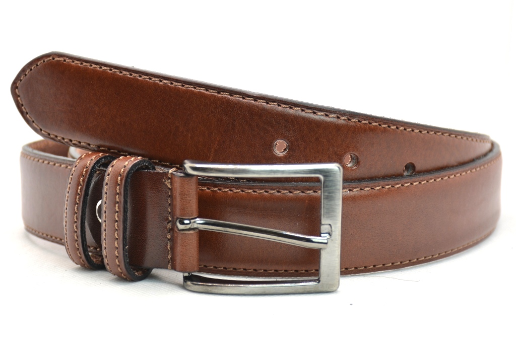 Timbelt heren pantalonriem 3,5 cm | Volnerfleer 35577 - Bruin - Afbeelding 3