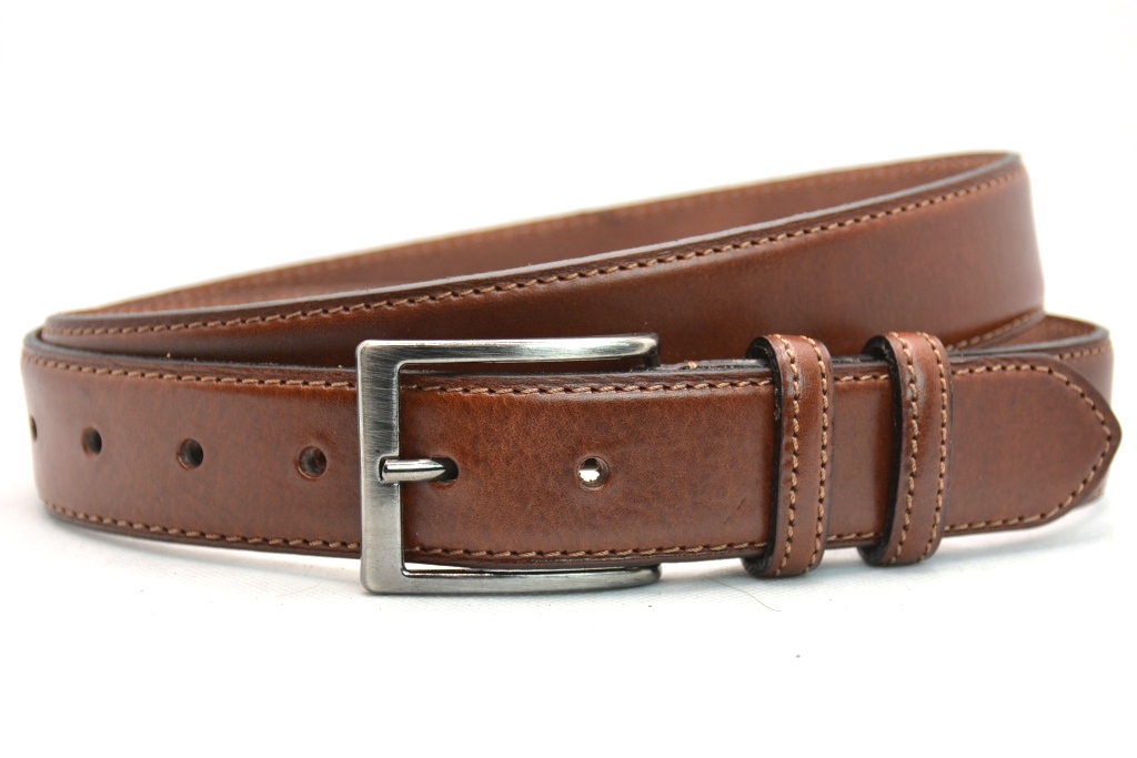 Timbelt heren pantalonriem 3,5 cm | Volnerfleer 35577 - Bruin