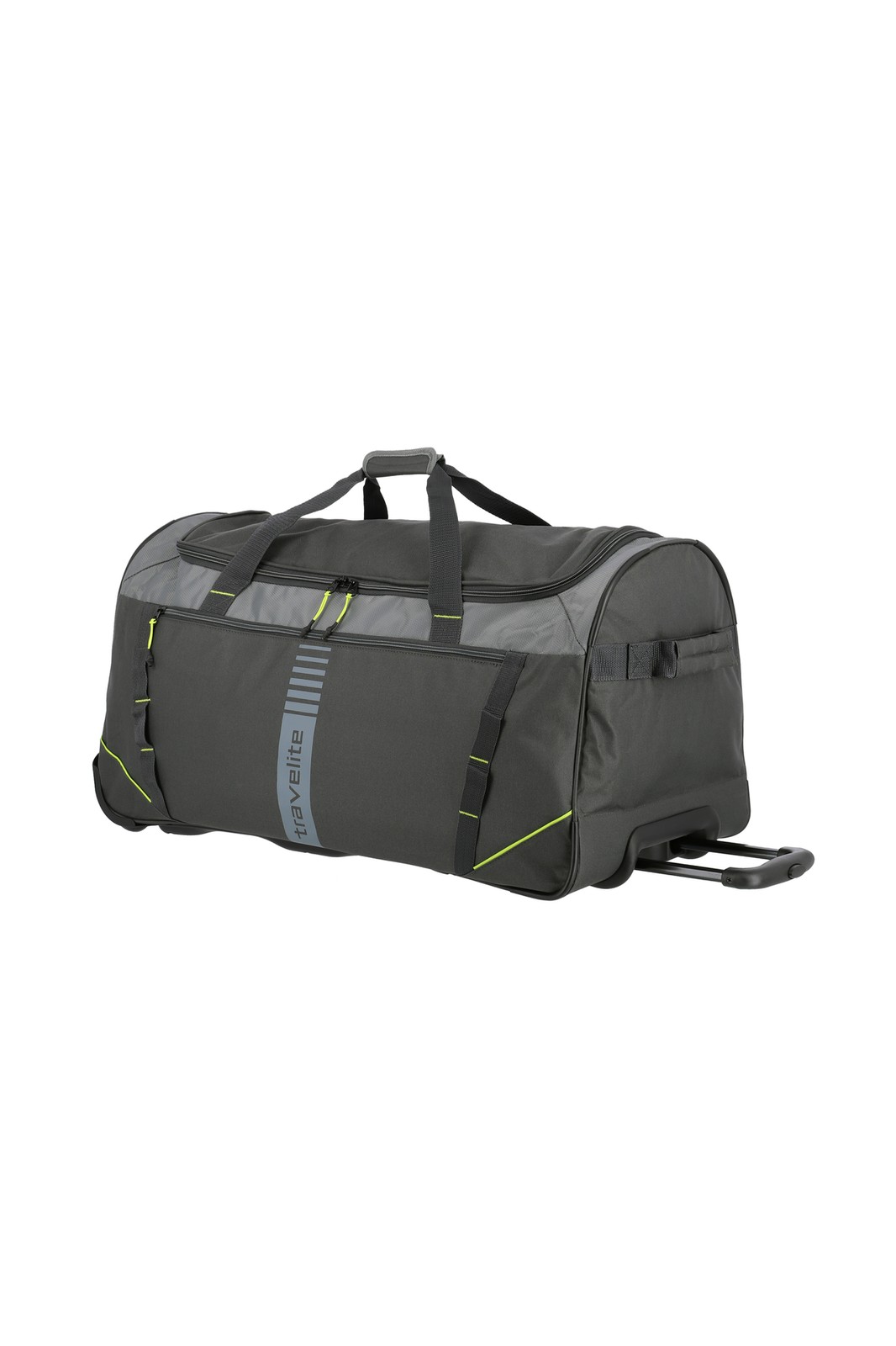 Travelite Basics Wheeled Duffle Active 86 liter | Reistas 96281 04 anthracite voorkant schuin trekstang