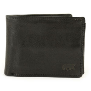 Bear Design Abel leren billfold portemonnee zwart voorkant
