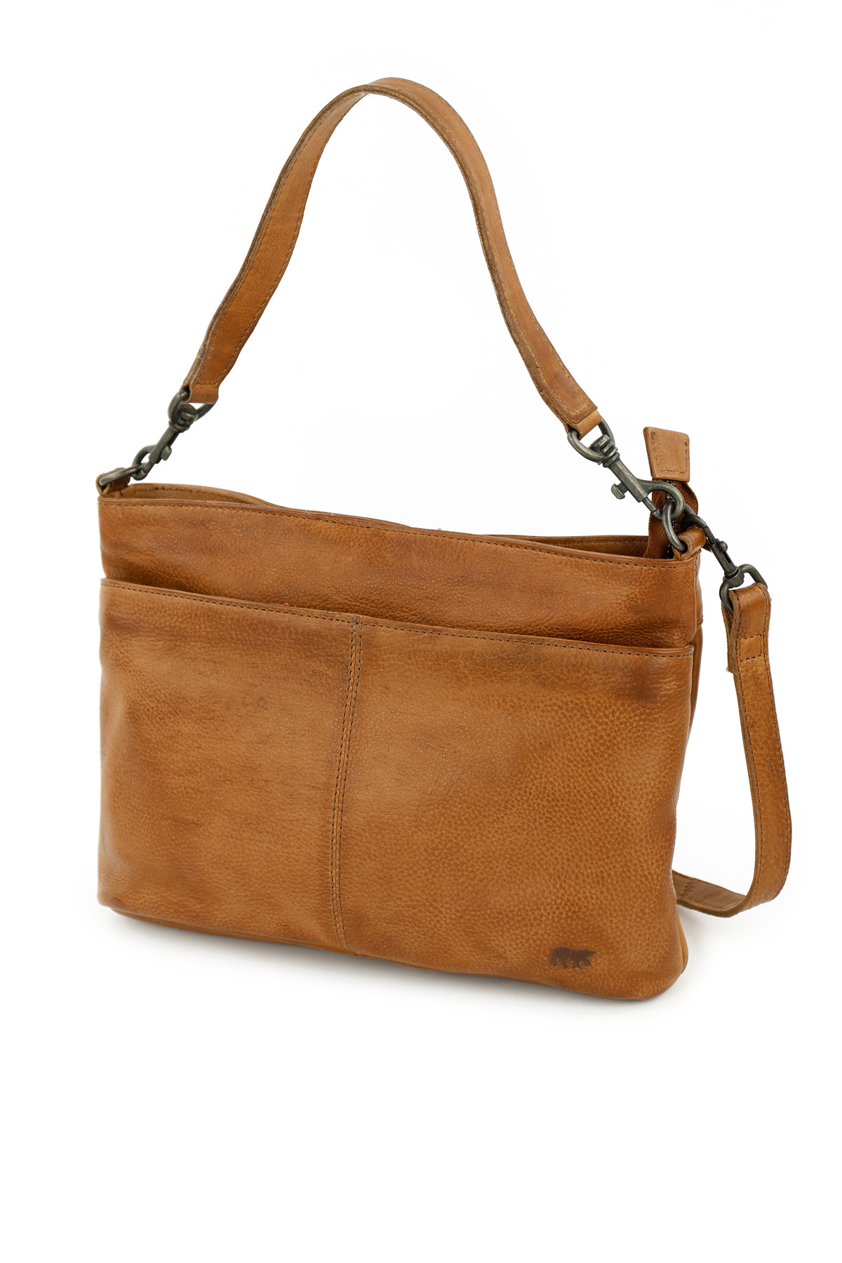 Bear Design Angelica leren schoudertas cognac | CP1536 zijkant