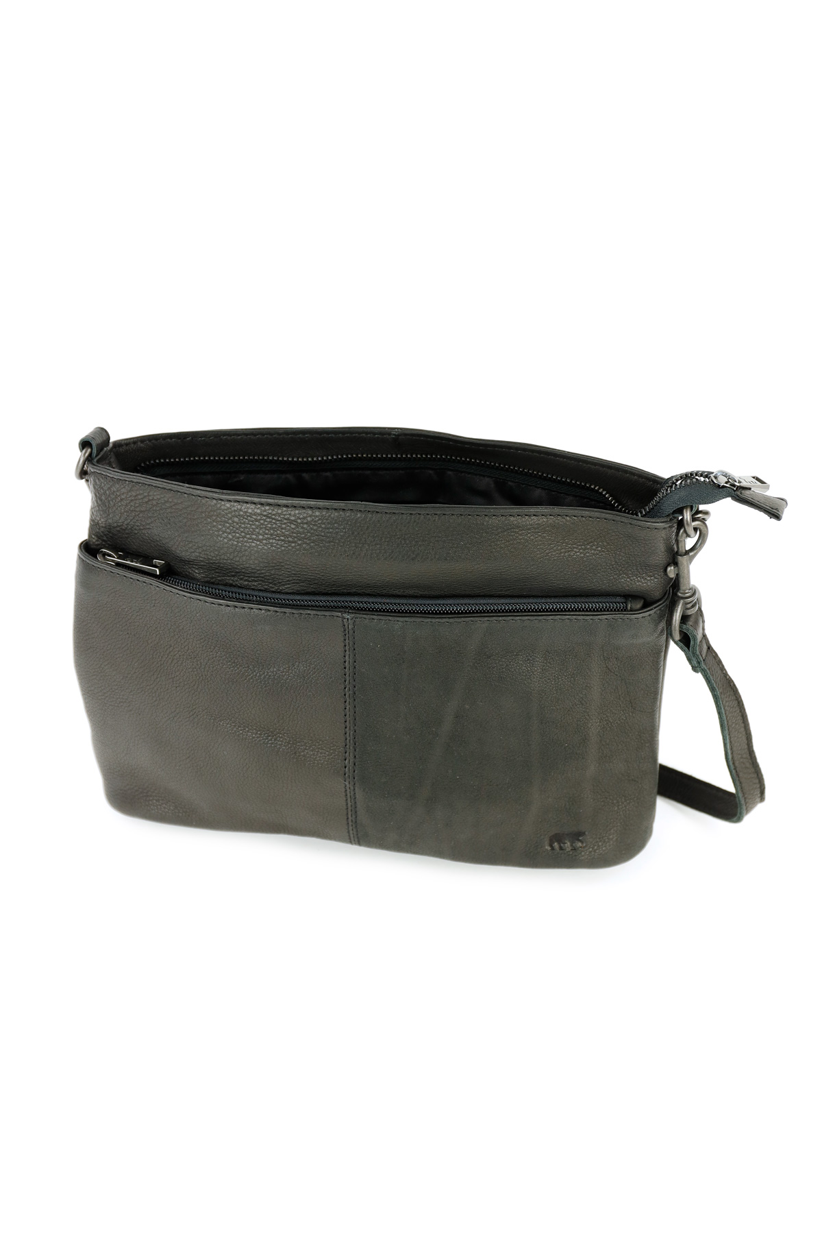 Bear Design Angelica leren schoudertas zwart | CP1536 open