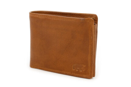 Bear Design Boaz leren billfold portemonnee cognac zijkant