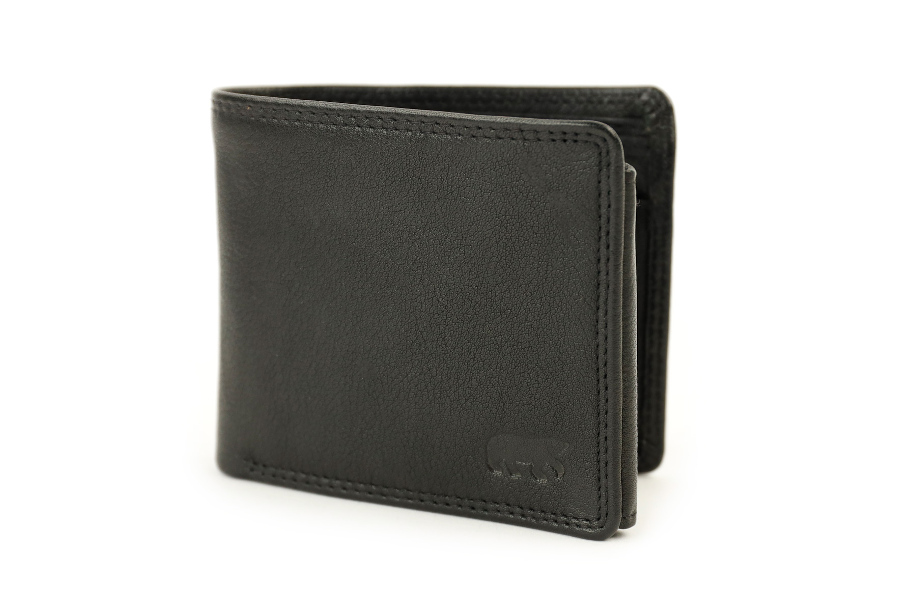 Bear Design Boaz leren billfold portemonnee zwart zijkant