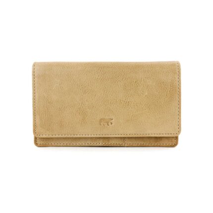Bear Design Emma leren overslagportemonnee RFID | CL782 baltic beige voorkant