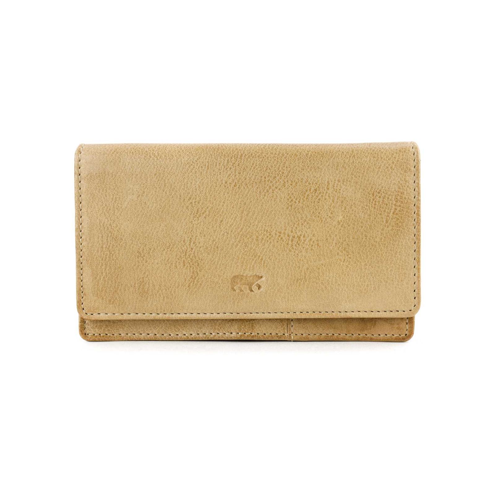 Bear Design Emma leren overslagportemonnee RFID | CL782 baltic beige voorkant