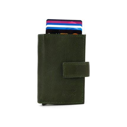 Bear Design Evie CP6813 Pasjeshouder (met muntgeld klepvakje) - Green