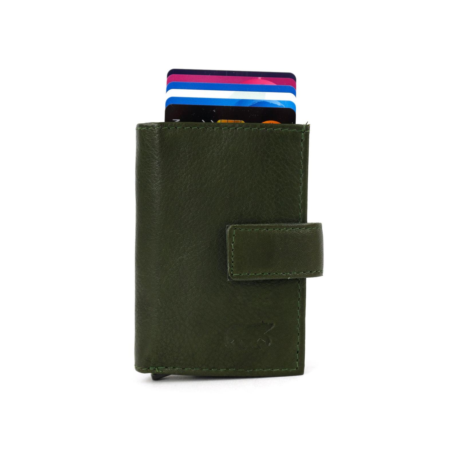 Bear Design Evie CP6813 Pasjeshouder (met muntgeld klepvakje) - Green