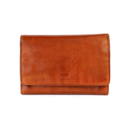 Bear Design Flappie Portemonnee CL15572 - Cognac