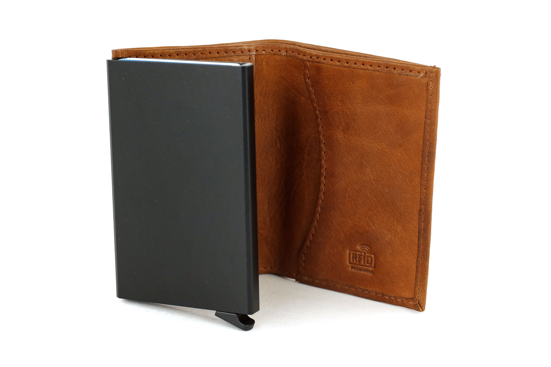 Bear Design Frits leren pasjeshouder cognac | CP7080 cognac open