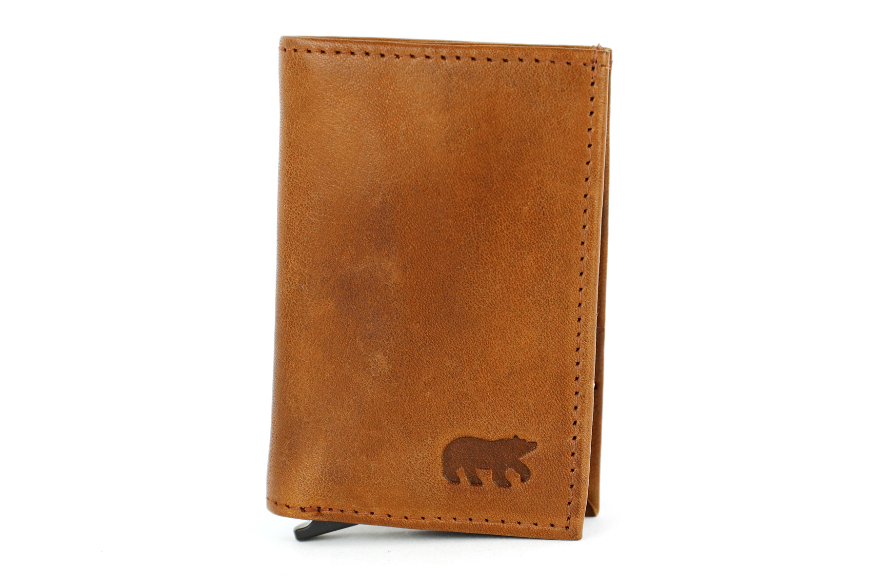 Bear Design Frits leren pasjeshouder cognac | CP7080 cognac voorkant