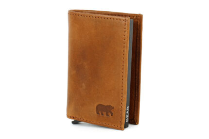 Bear Design Frits leren pasjeshouder cognac | CP7080 cognac zijkant