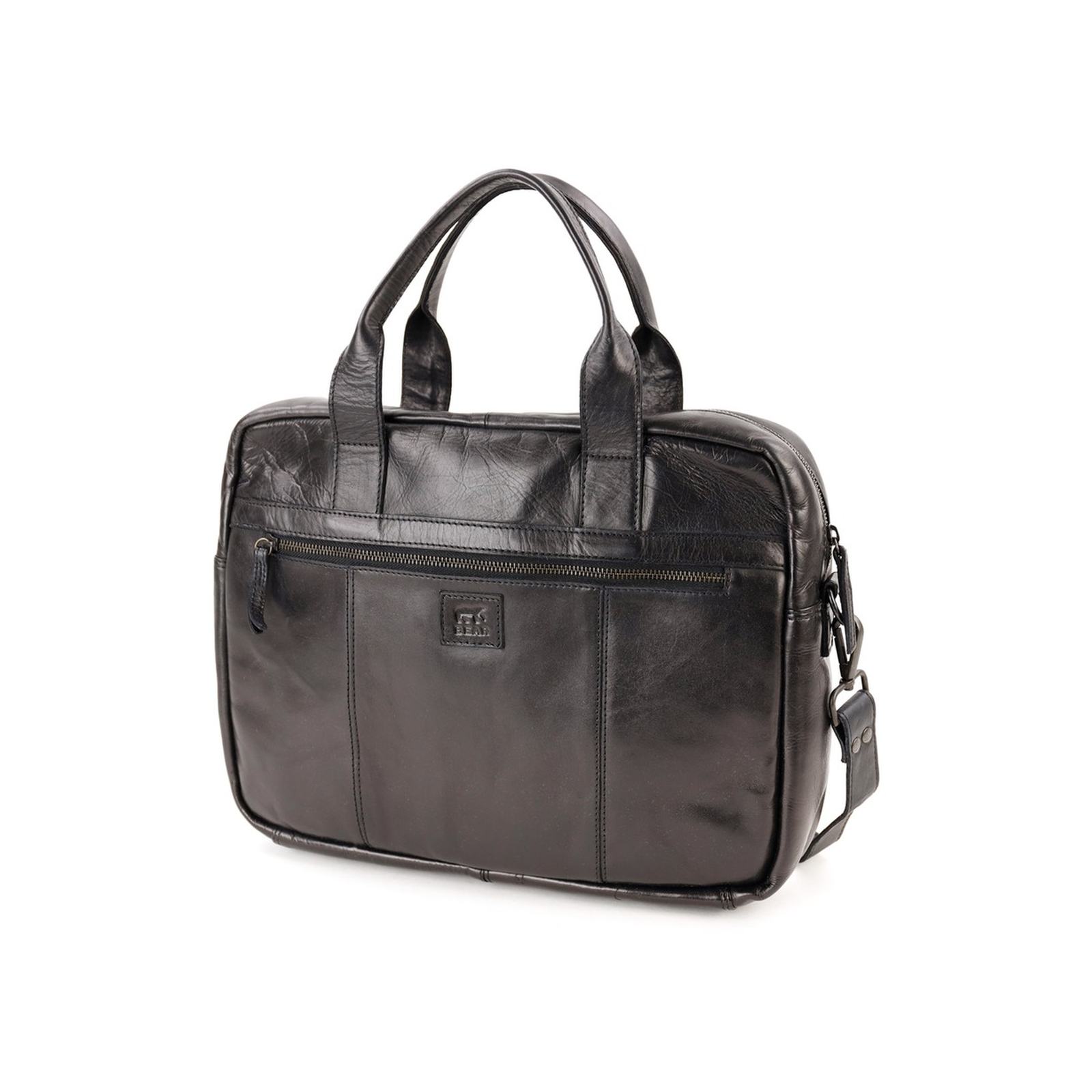 Bear Design Hugo laptoptas (Cow-Lavato laptopschoudertas 15 inch) - Zwart - Afbeelding 4