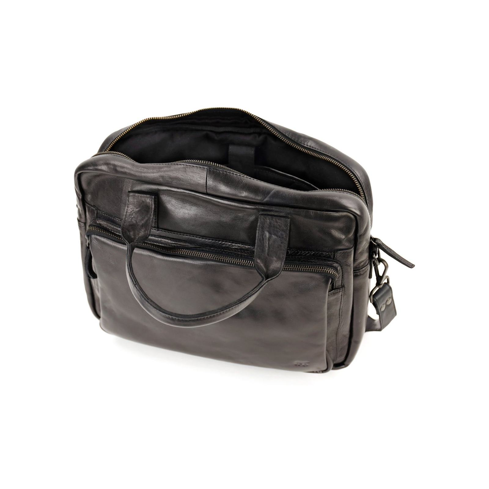 Bear Design Hugo laptoptas (Cow-Lavato laptopschoudertas 15 inch) - Zwart - Afbeelding 3