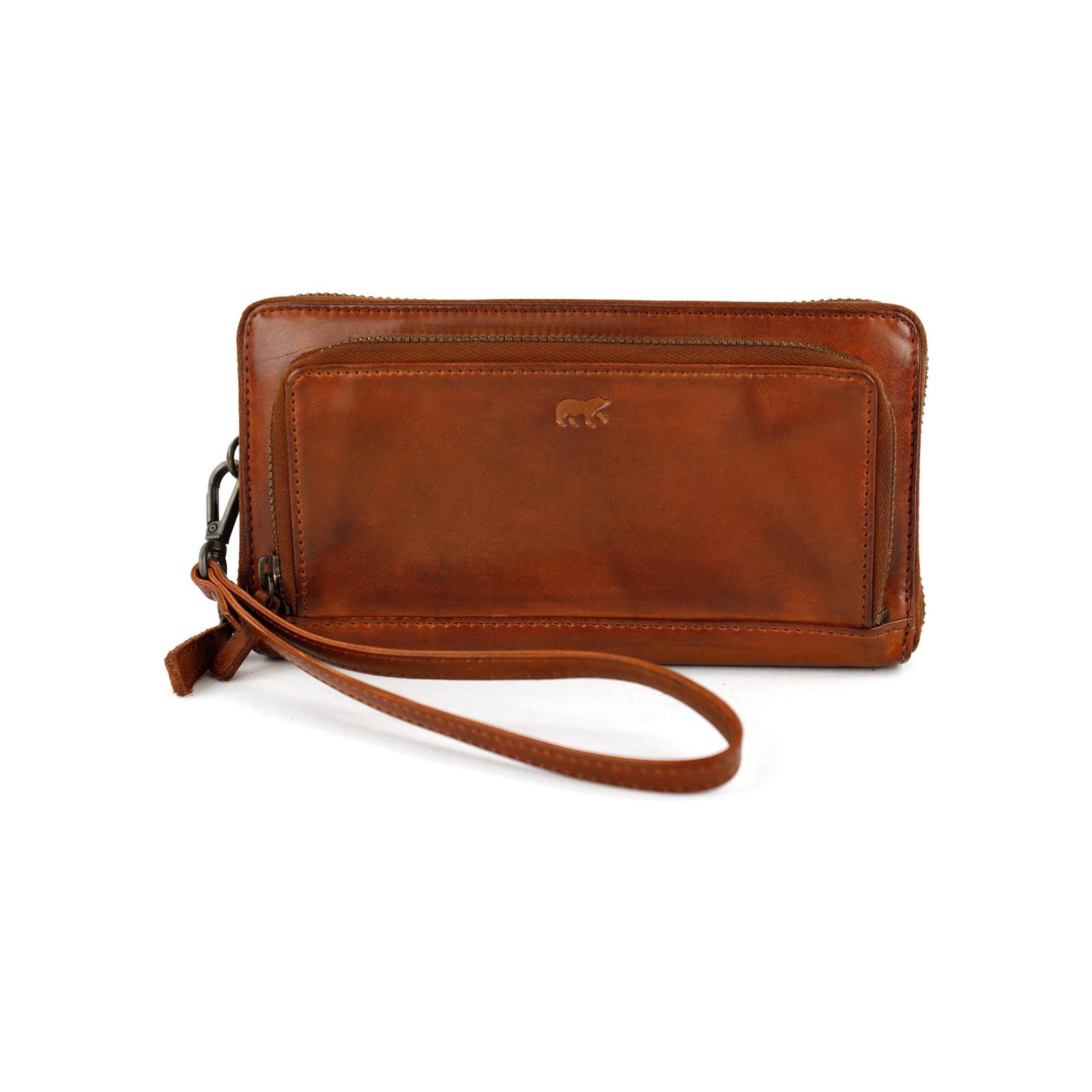 Bear Design Isa Portemonnee CL14851 (afneembaar polsbandje) - Cognac