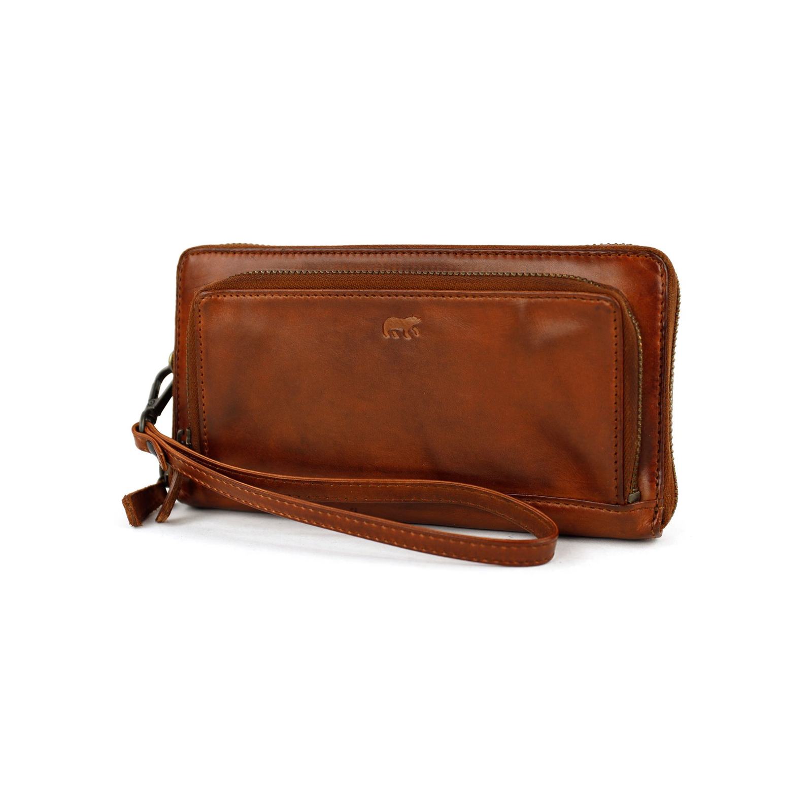 Bear Design Isa Portemonnee CL14851 (afneembaar polsbandje) - Cognac - Afbeelding 2