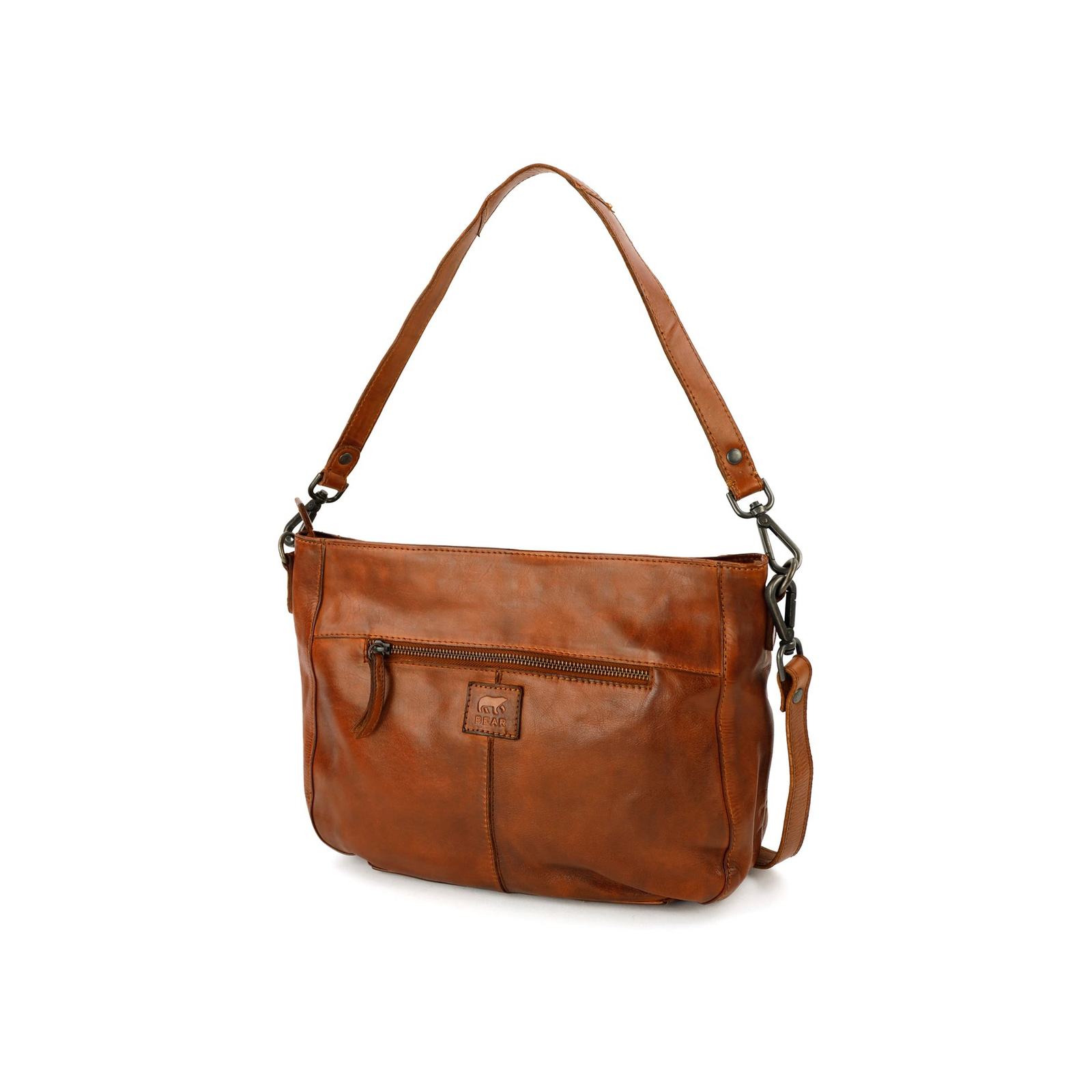 Bear Design Jade leren schoudertas dames | CL-44634 cognac achterkant