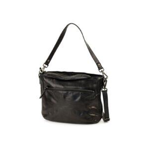 Bear Design Jade leren schoudertas dames | CL-44634 zwart voorkant
