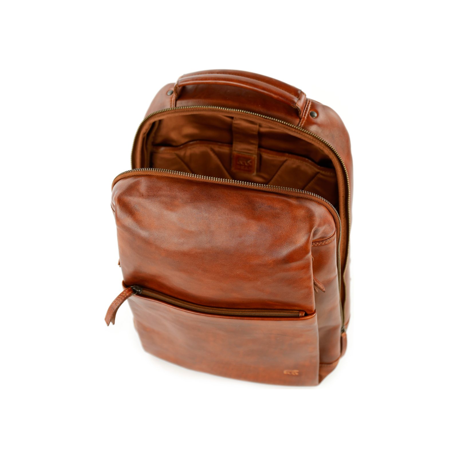 Bear Design Mathijs leren laptoprugzak | CL44692 cognac open