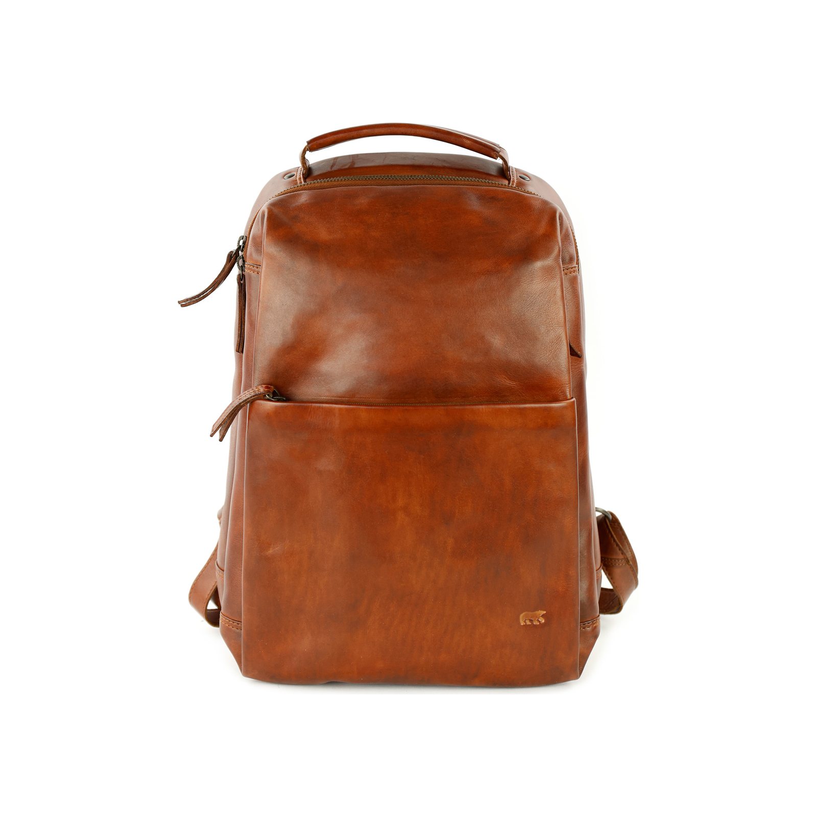 Bear Design Mathijs leren laptoprugzak | CL44692 cognac voorkant