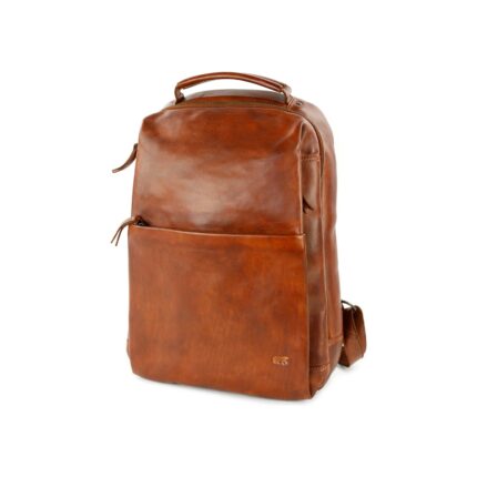 Bear Design Mathijs leren laptoprugzak | CL44692 cognac zijkant