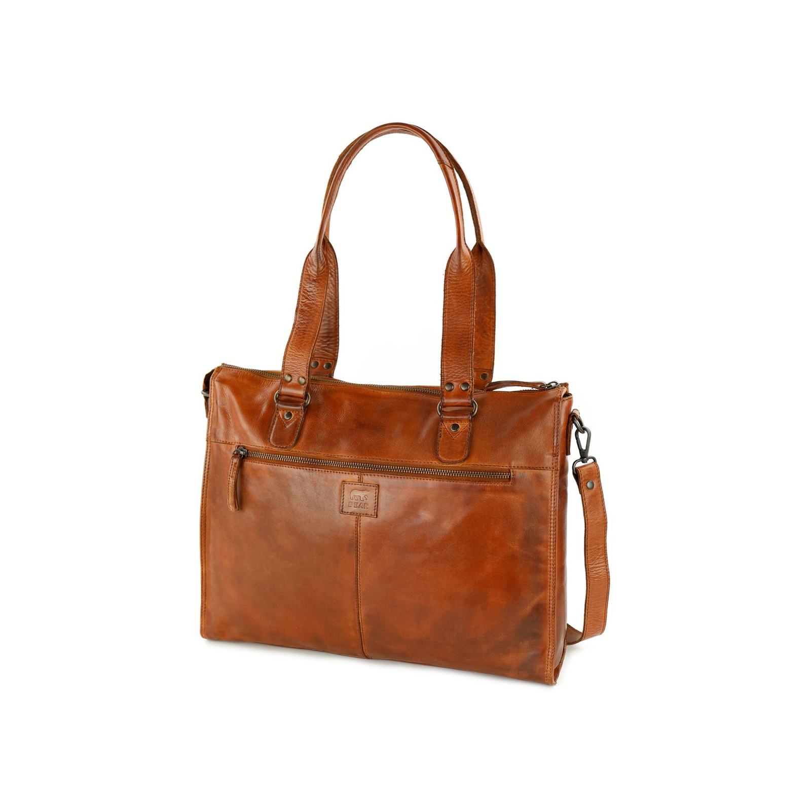 Bear Design Mea laptoptas (laptopschoudertas) - Cognac - Afbeelding 4