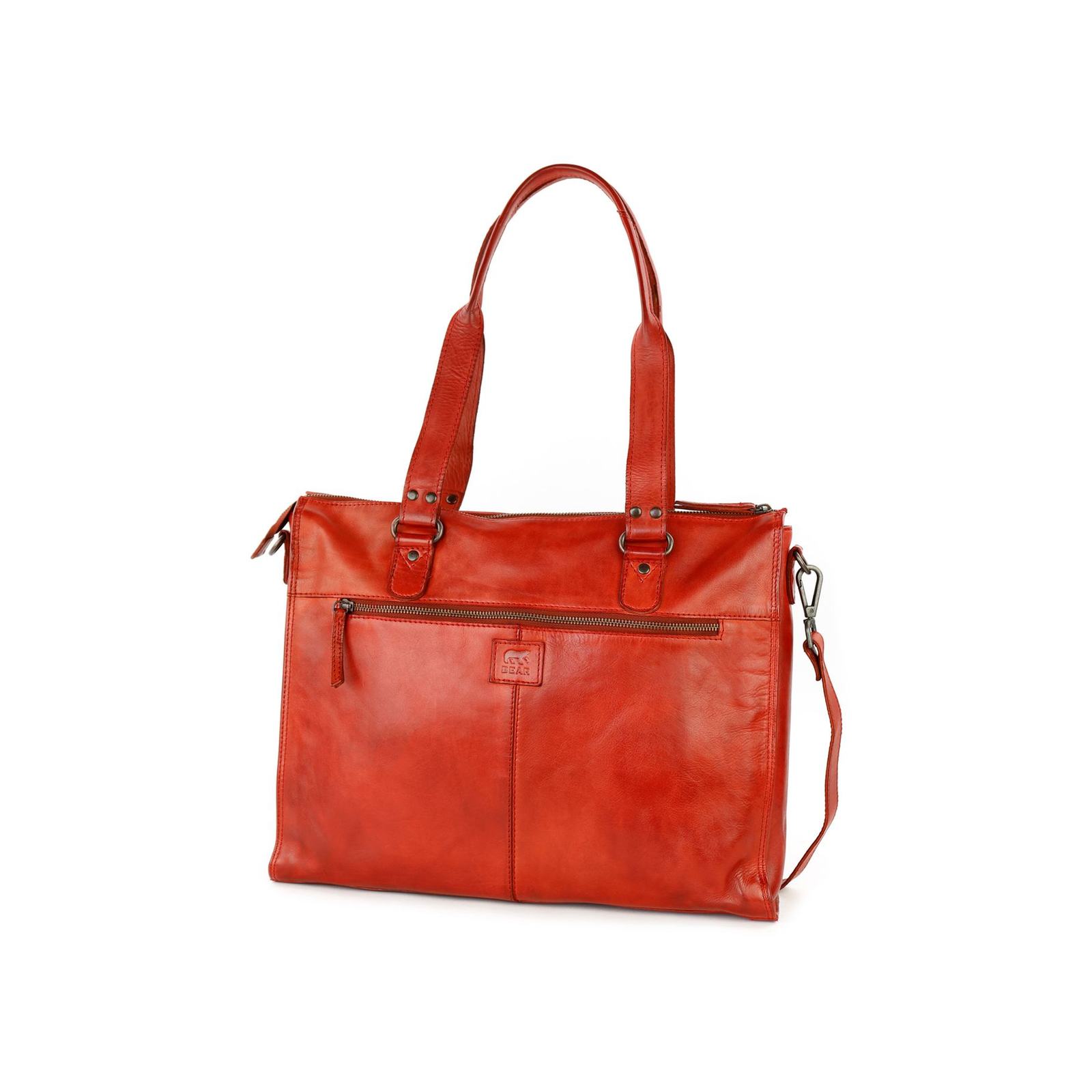 Bear Design Mea leren laptoptas 15.6 inch | HD-35221 rood achterkant