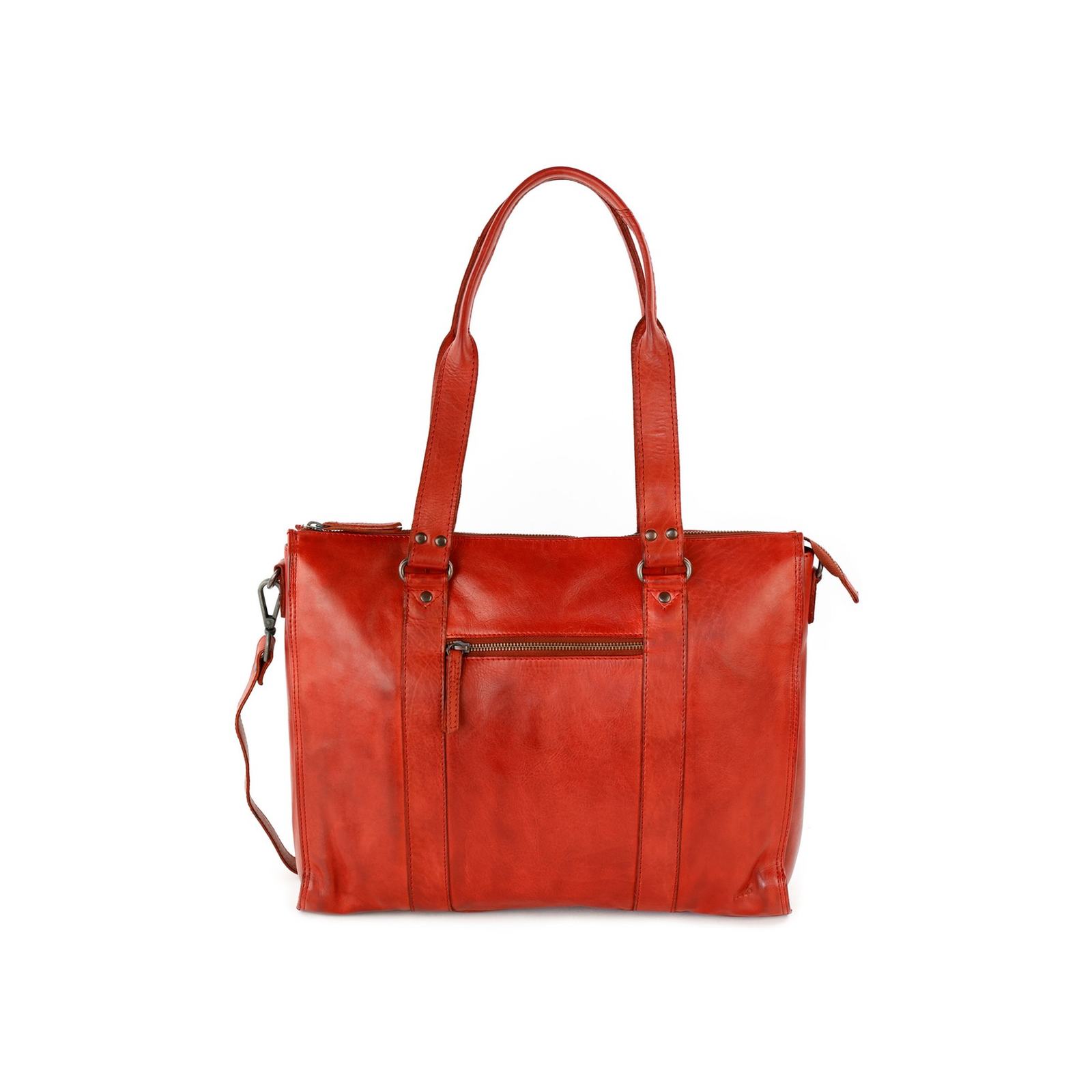 Bear Design Mea leren laptoptas 15.6 inch | HD-35221 rood voorkant