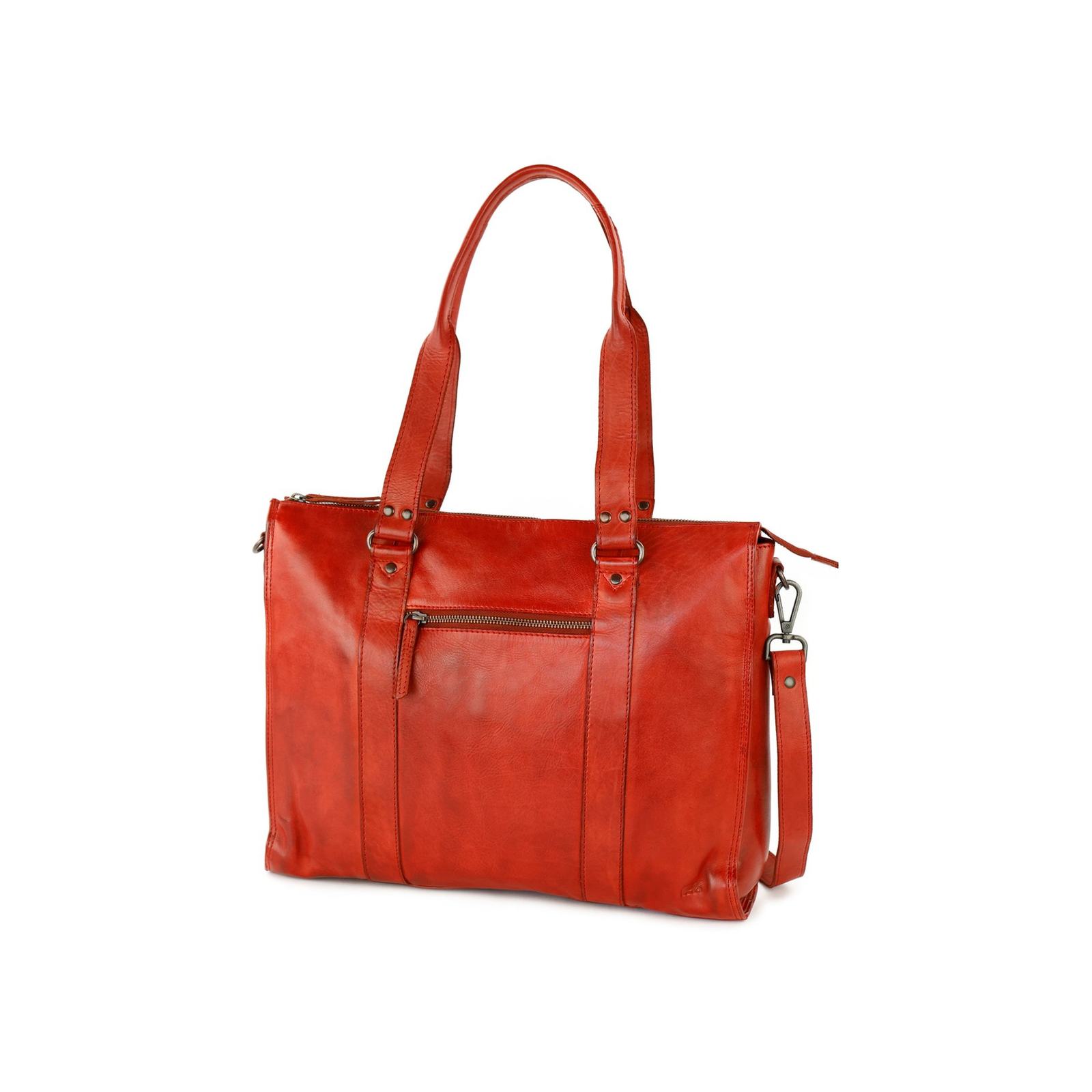 Bear Design Mea leren laptoptas 15.6 inch | HD-35221 rood zijkant