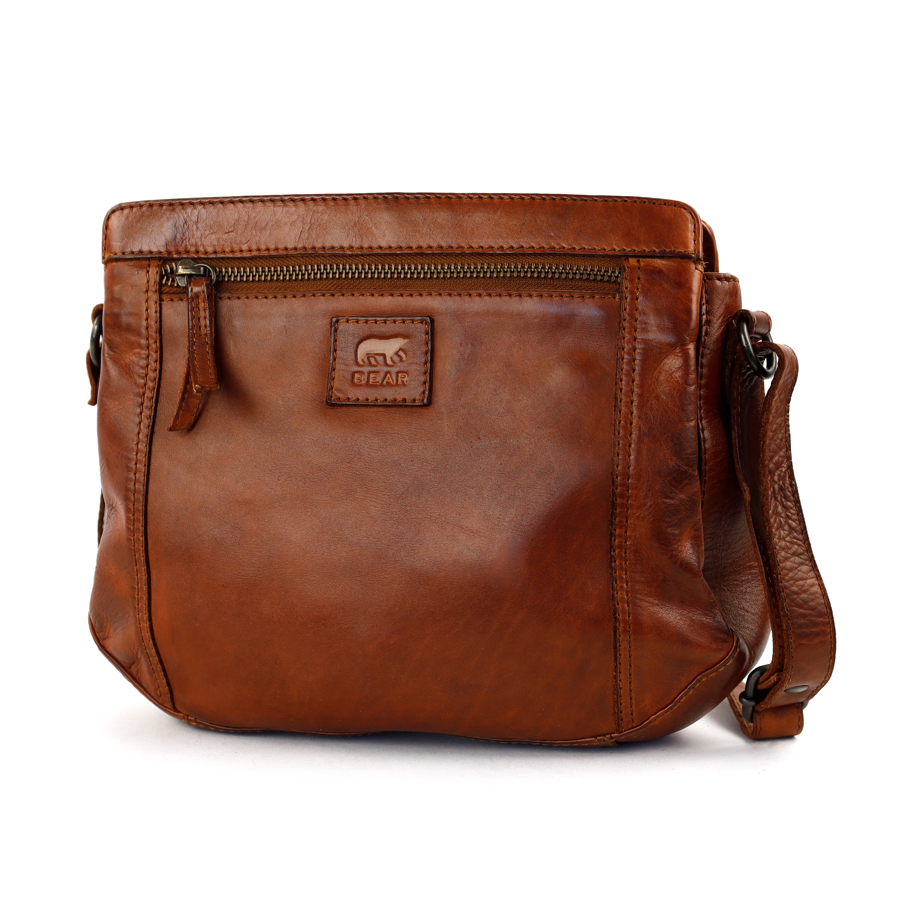 Bear Design Miley schoudertas (leren schoudertas) - Cognac - Afbeelding 4