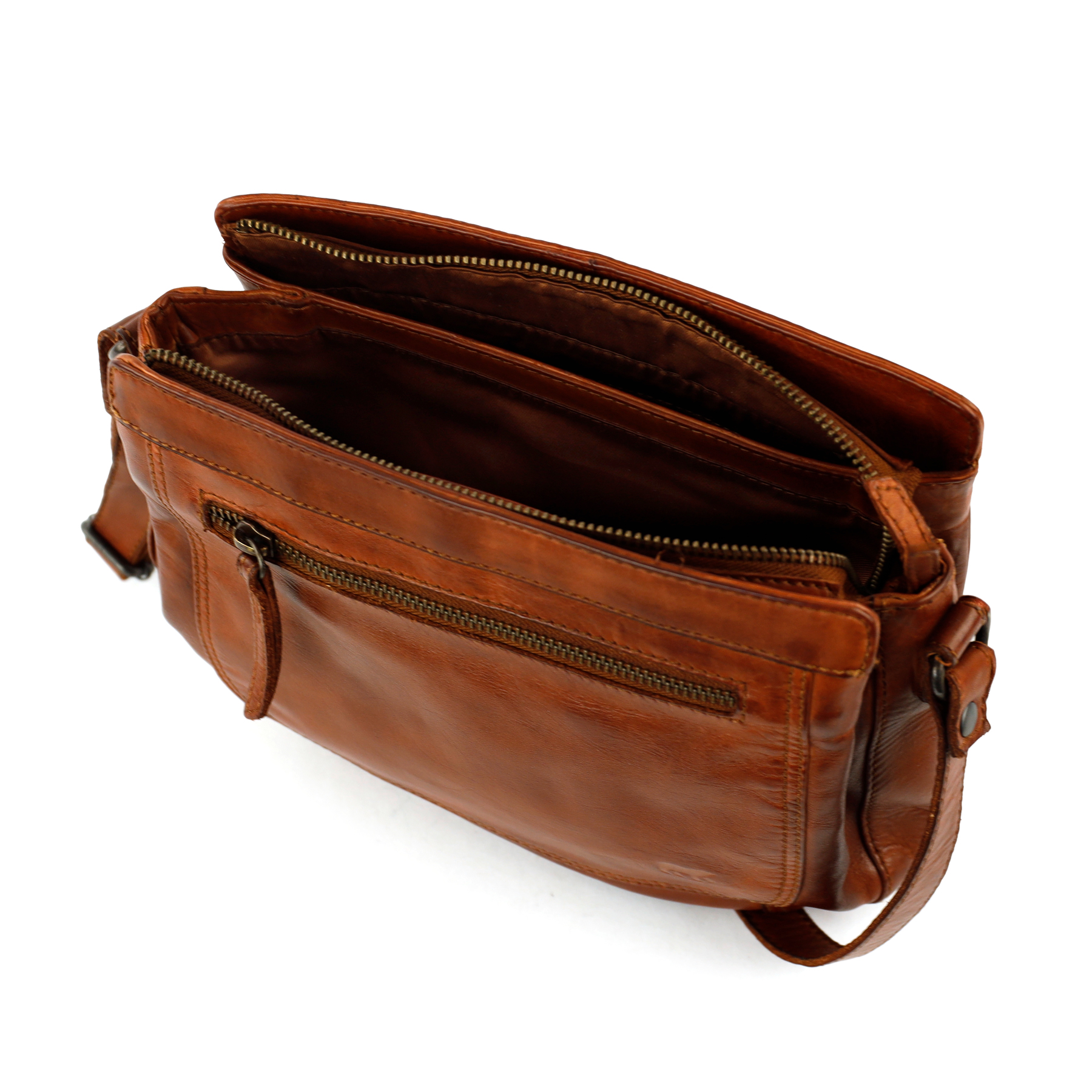 Bear Design Miley schoudertas (leren schoudertas) - Cognac - Afbeelding 3