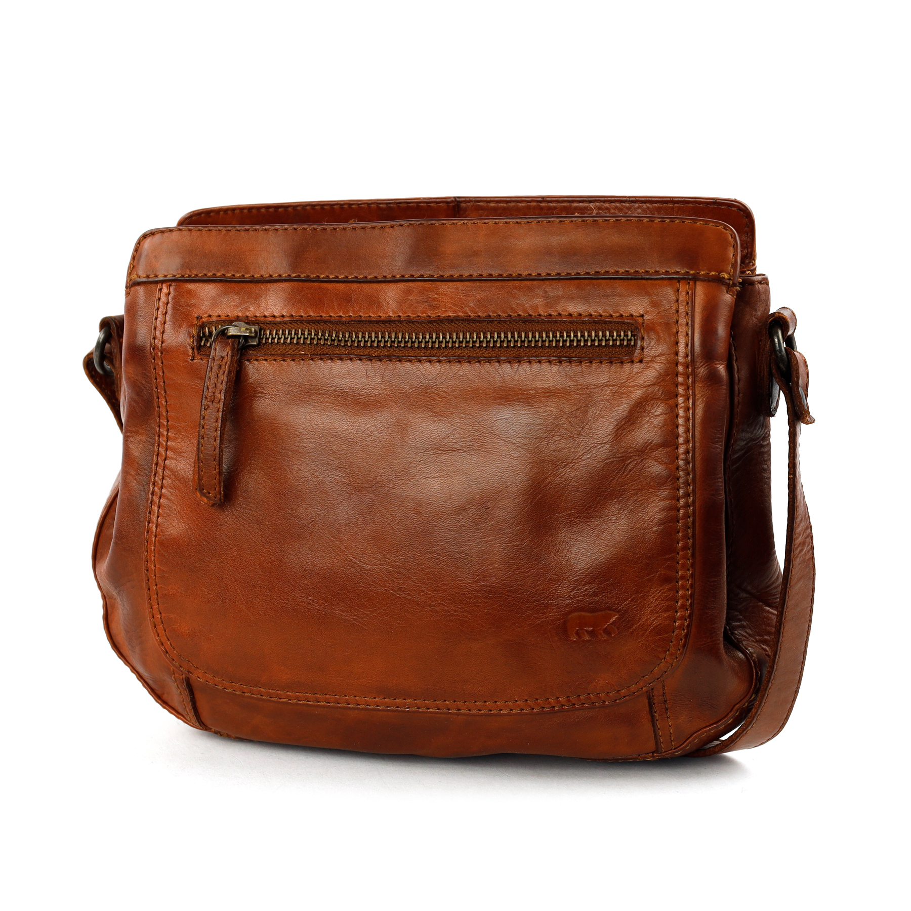 Bear Design Miley schoudertas (leren schoudertas) - Cognac - Afbeelding 2