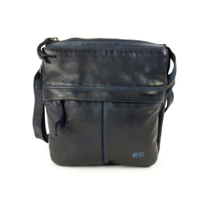 Bear Design Monique crossbody (leren schoudertas) - Blue