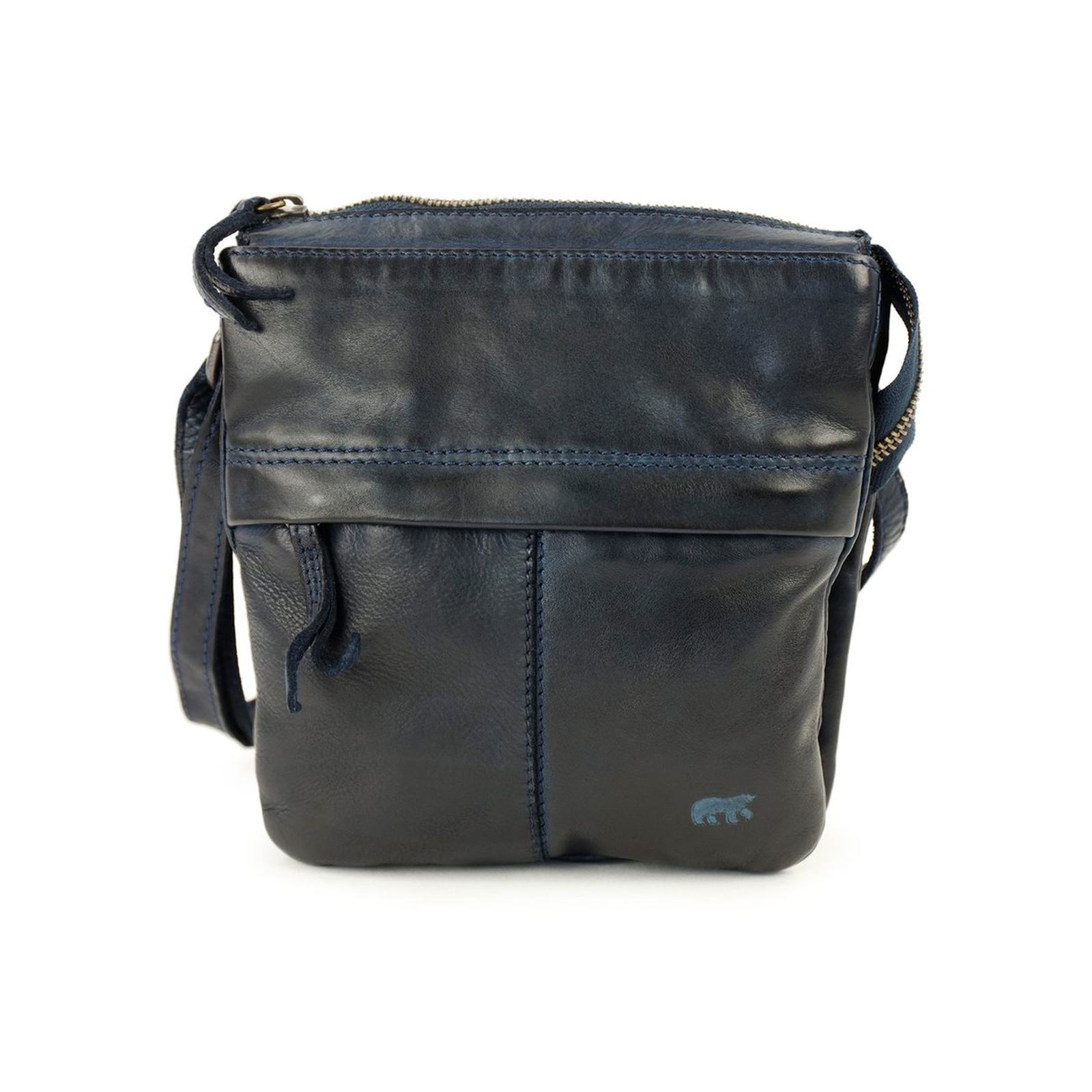 Bear Design Monique crossbody (leren schoudertas) - Blue