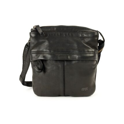 Bear Design Monique crossbody (leren schoudertas) - Zwart