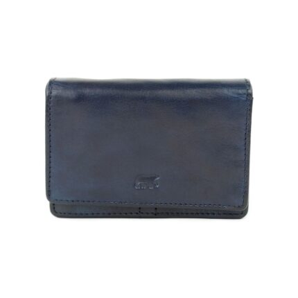 Bear Design Nina leren overslagportemonnee RFID | CL16212 blue voorkant