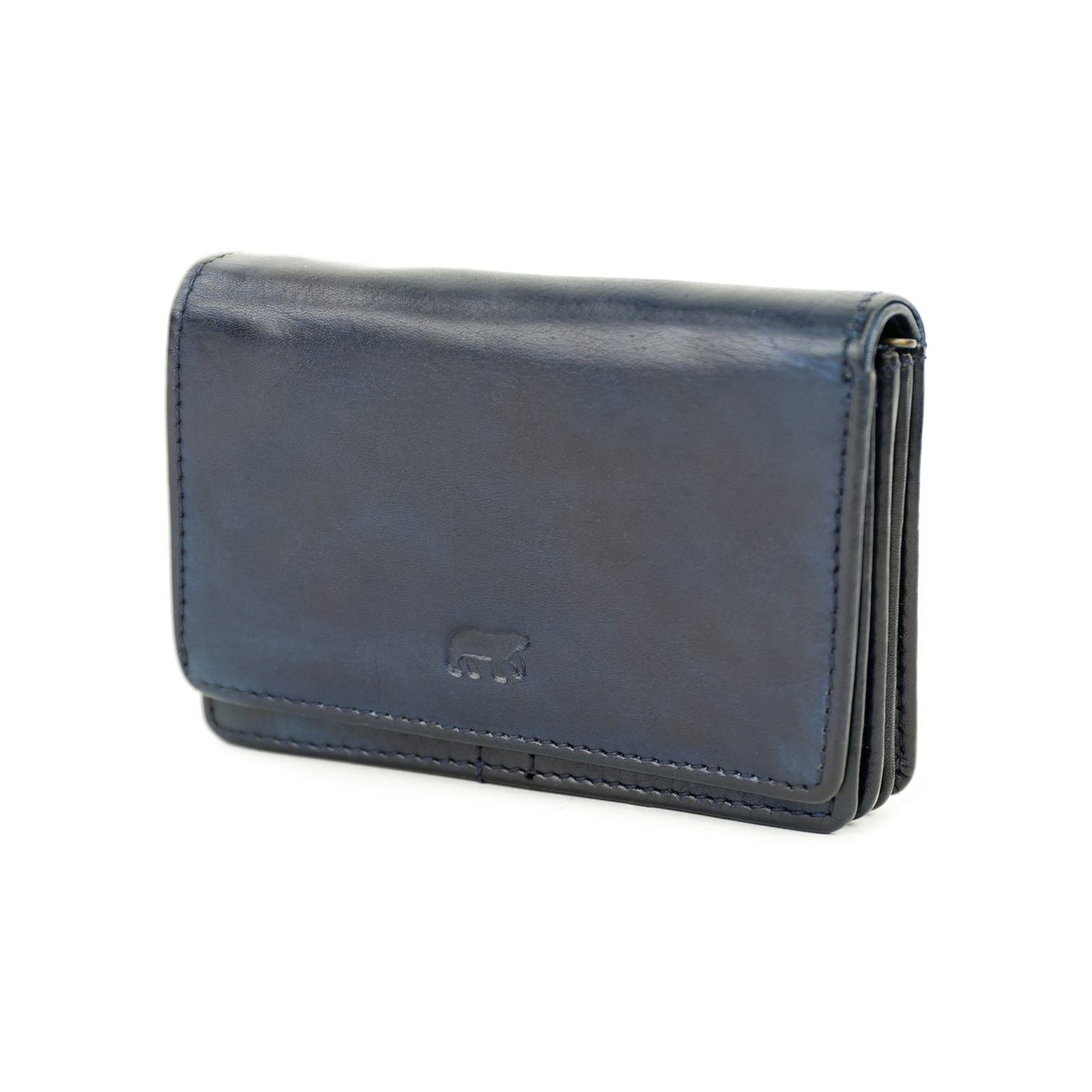 Bear Design Nina leren overslagportemonnee RFID | CL16212 blue schuin