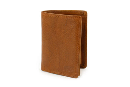 Bear Design Nolan leren billfold portemonnee cognac zijkant