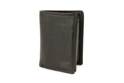 Bear Design Nolan leren billfold portemonnee zwart zijkant