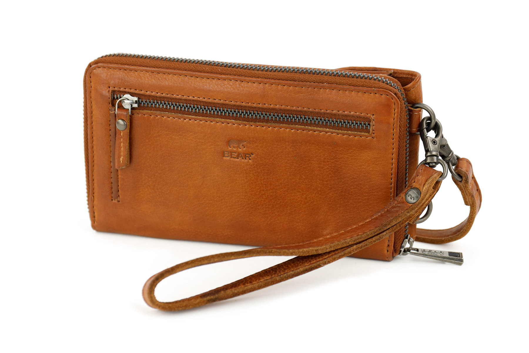 Bear Design Patty leren telefoontasje cognac | CP7066 achterkant