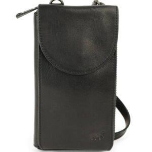 Bear Design Patty leren telefoontasje zwart | CP7066 voorkant