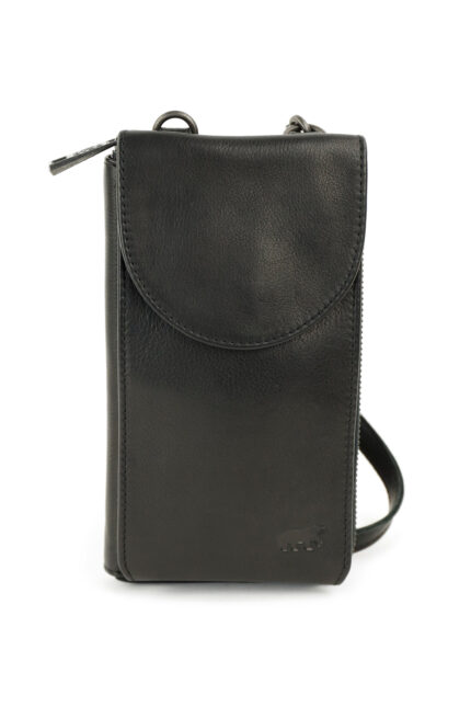 Bear Design Patty leren telefoontasje zwart | CP7066 voorkant